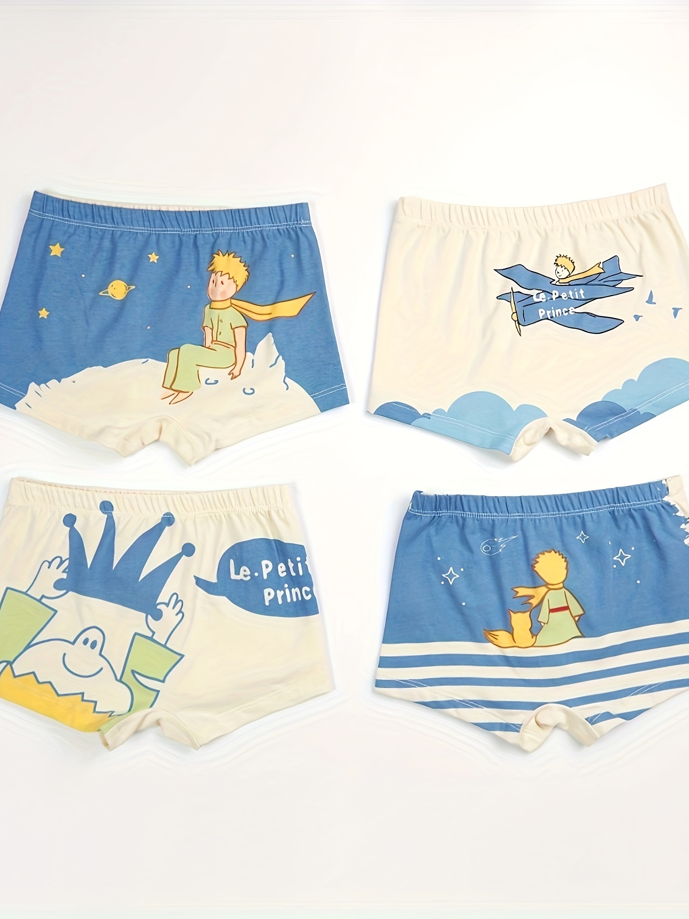 Boy's Cotton Boxer Briefs Cartoon Pattern Elastic Waist - Temu New Zealand