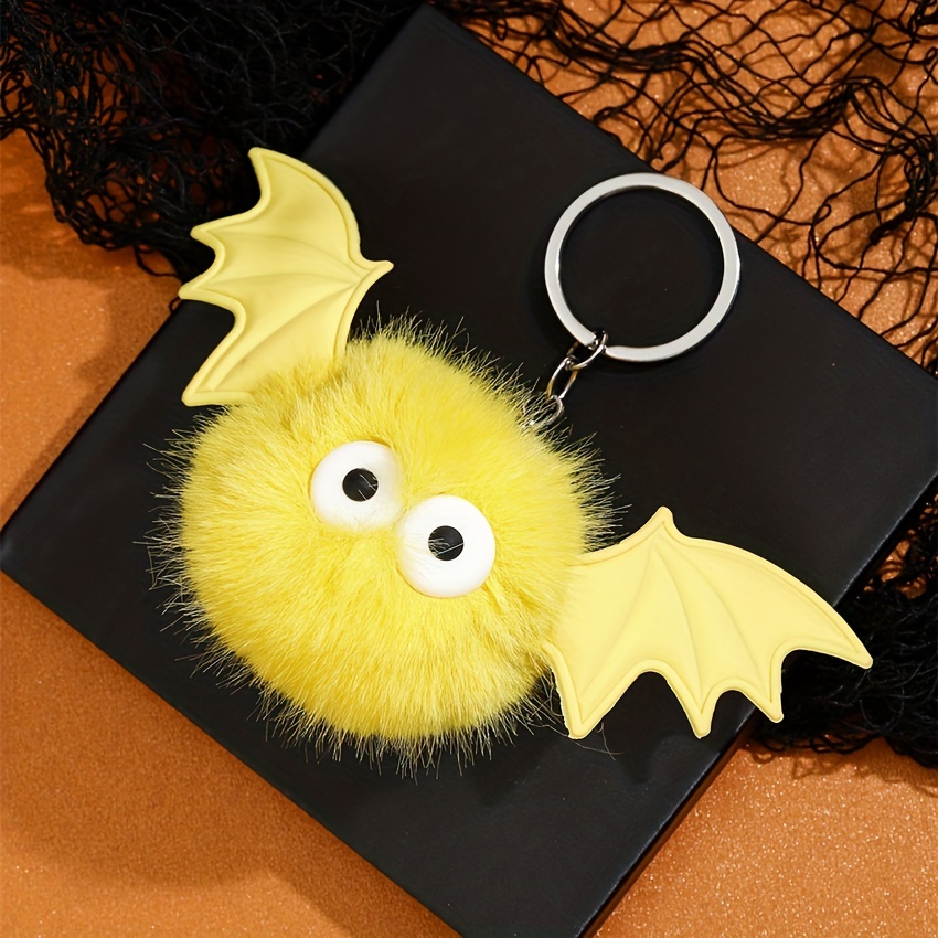 Cute Mini Elf Monster Plush Keychain Animal Pom Keyring Kids Car Key  Backpack