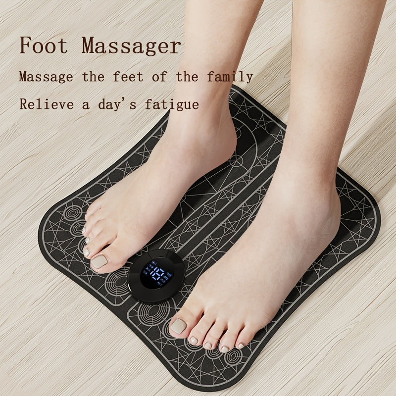 Foot Massager Pad, Electric Ems Feet Muscle Stimulator Tens Acupuncture Abs  Pulse Massage Mat - Temu