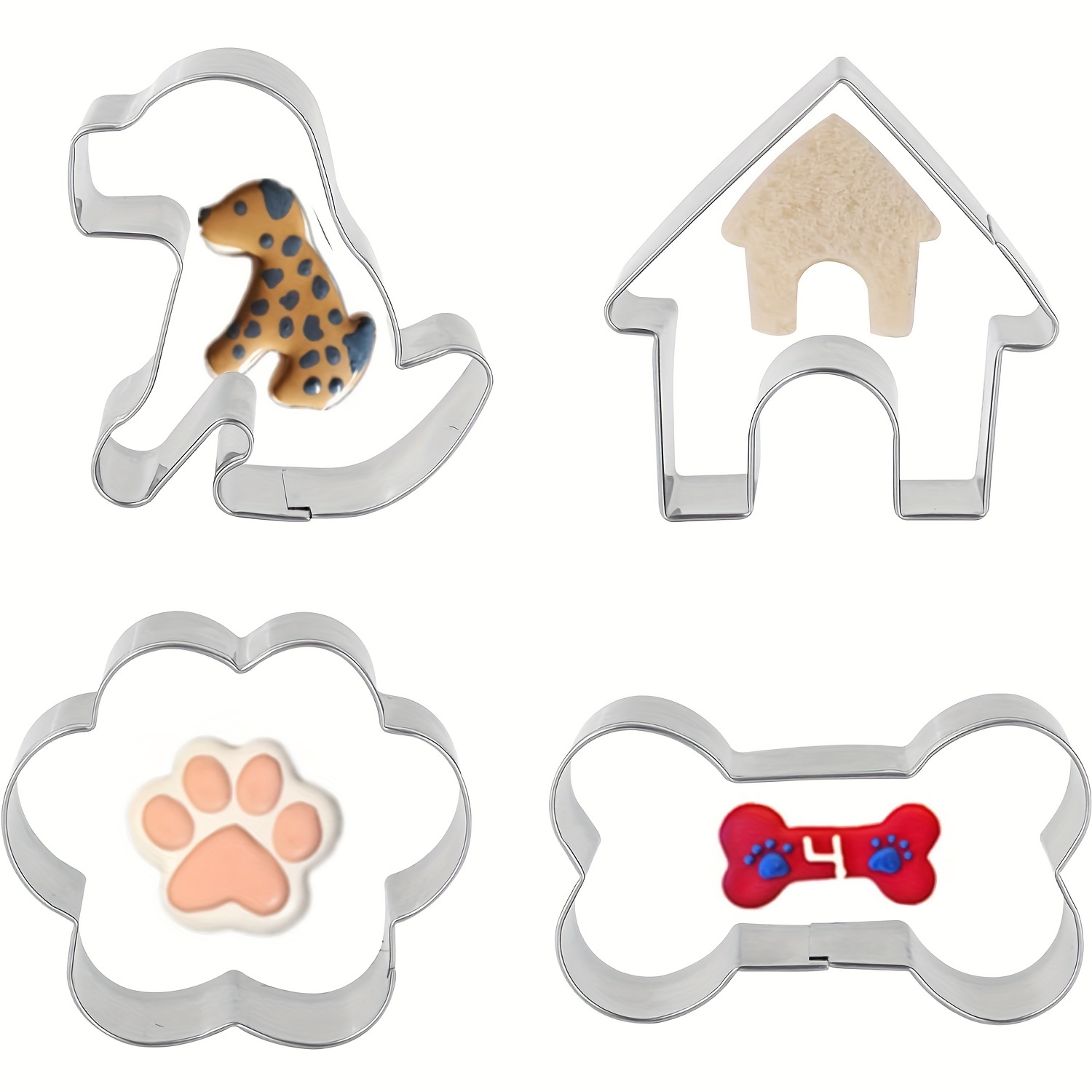 Cartoon Puppy Cookie Cutters Teddy Corgi Bulldog Bone Mould - Temu