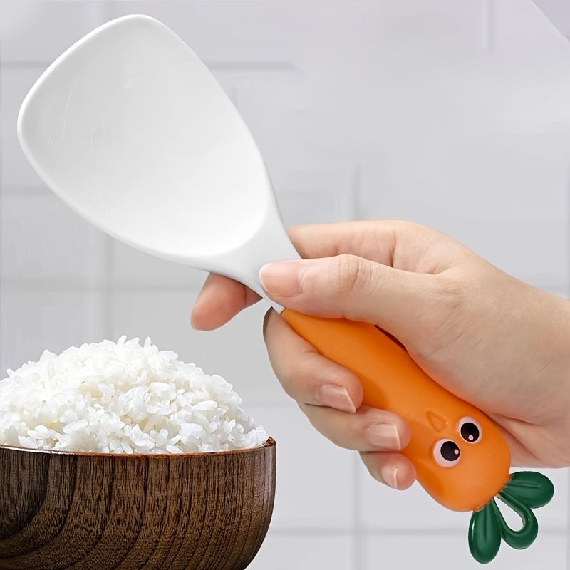 5pcs/set, Cute Carrot Kitchen Utensils Set, Plastic Rice Spoon, Non-stick  Rice Spoon, Soup Spoon, Egg Beater, Pasta Spoon, Vegetable Fruit Peeler, Coo
