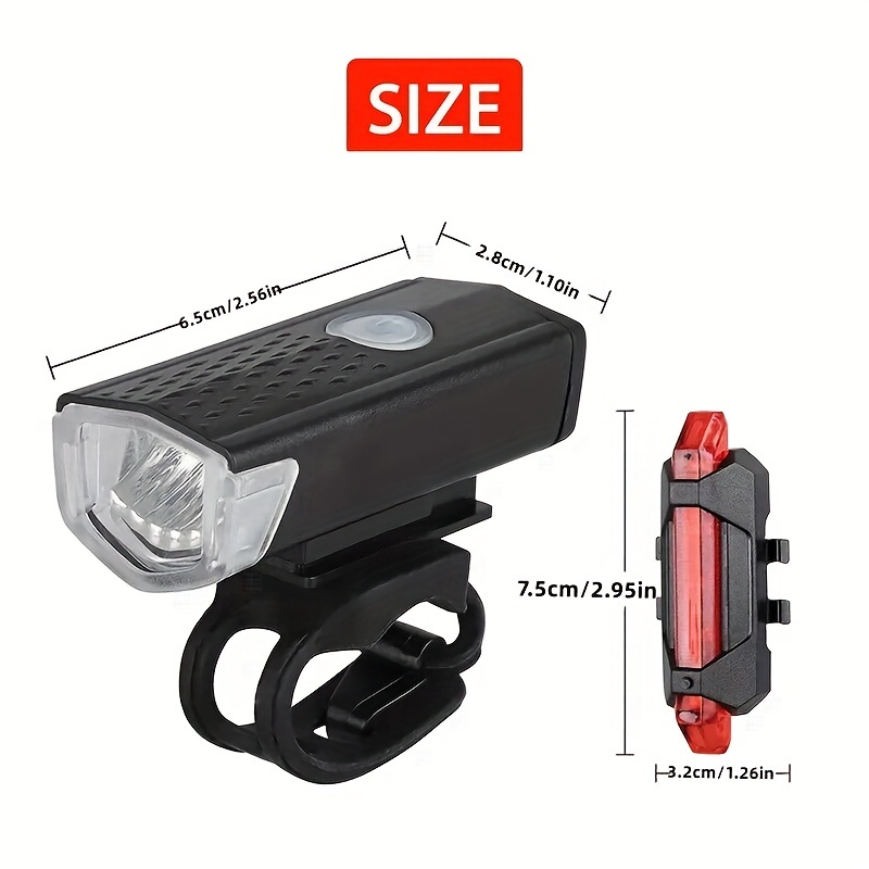 Bike Tail Light Impermeable Recargable Led Luz Delantera - Temu