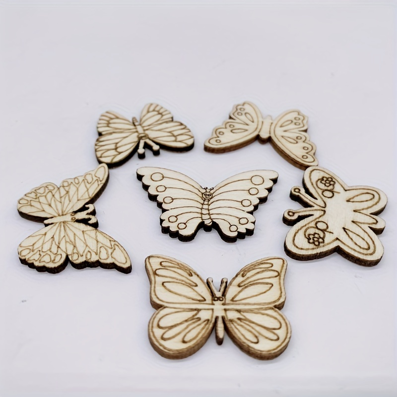 Farfalle decorative sparse Farfalle decorative in legno  2,5-6,5 cm 29 pezzi-09004