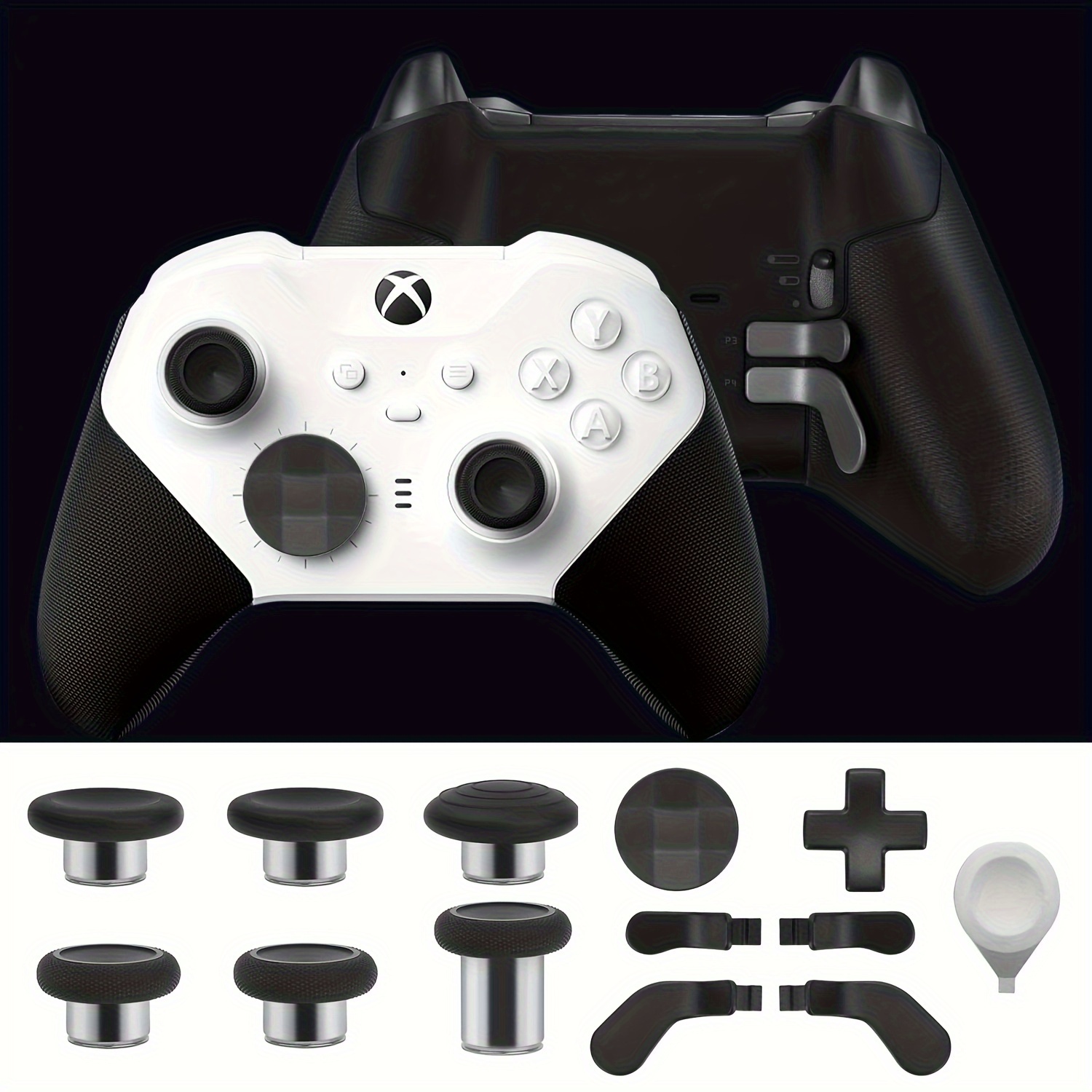 Controlador de paleta trasera de 4 piezas, reemplazo de accesorios  intercambiables, mango de Metal, llave trasera para controlador PS5 Edge