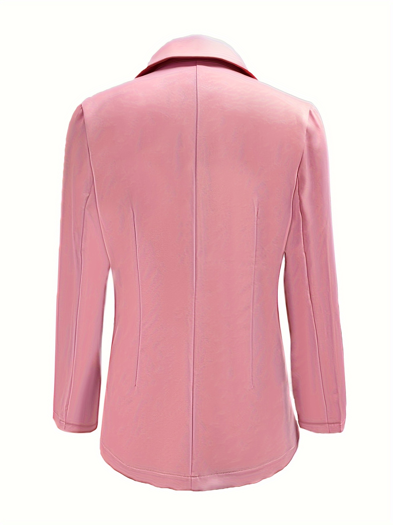 Bright Pink One-Button Long Blazer