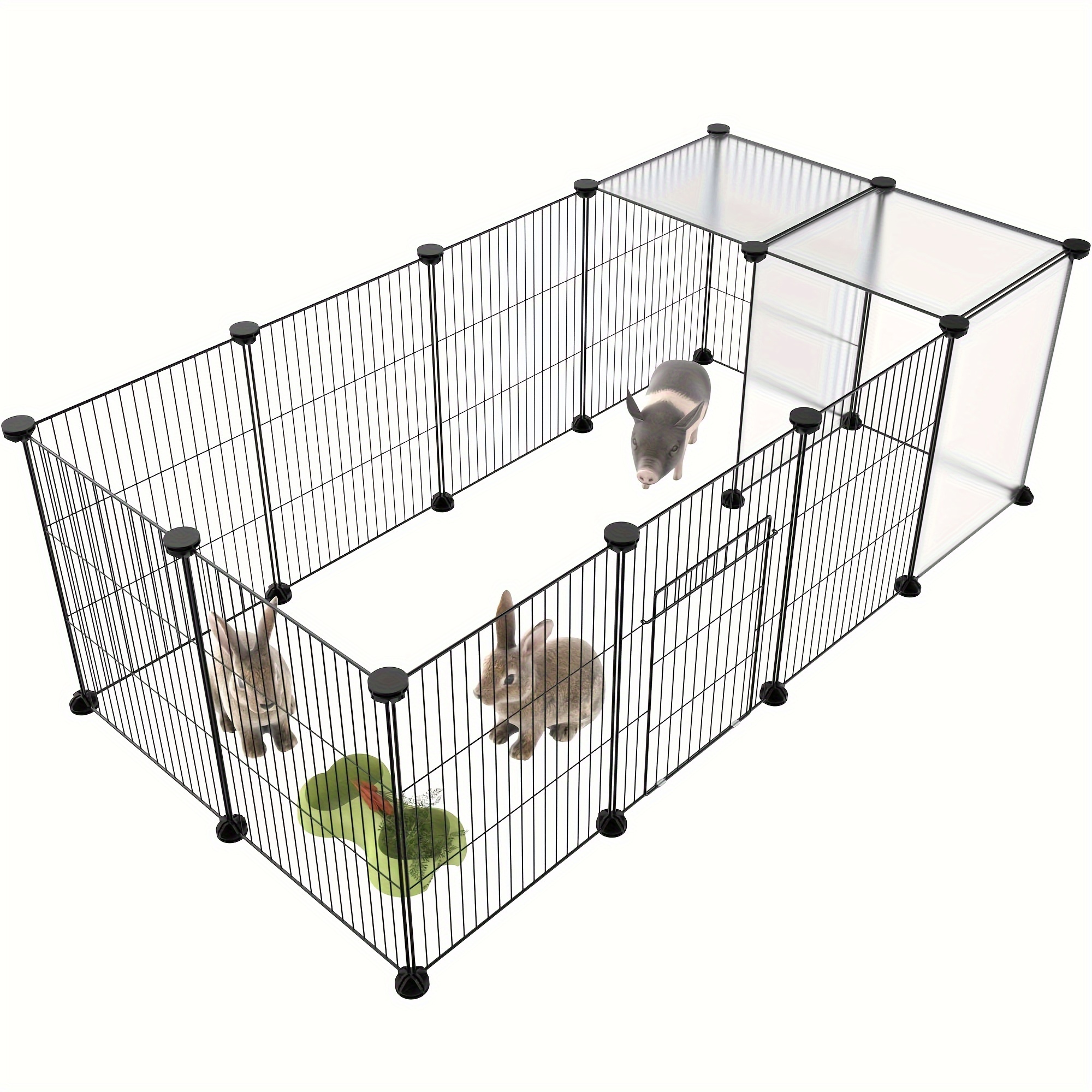 Parque para mascotas, corral para perros, jaula de animales pequeña para  uso en interiores y exteriores, valla de alambre de metal portátil para