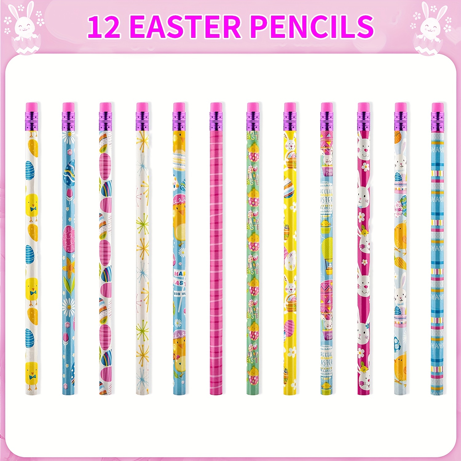 Easter Pencils Student Fun Pencils Cute Easter Theme Pen - Temu