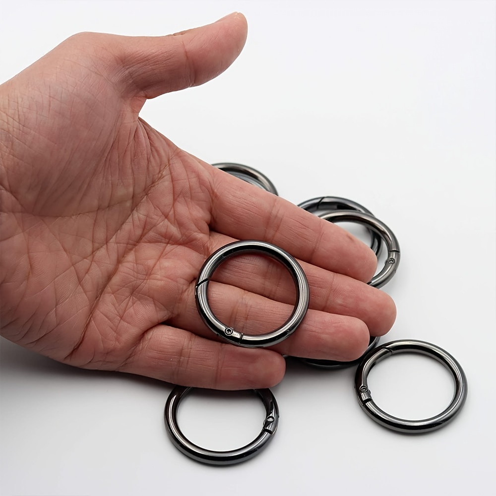 20PCS key ring clips Round Snap Carabiner Round Metal Rings Carabiner Snap