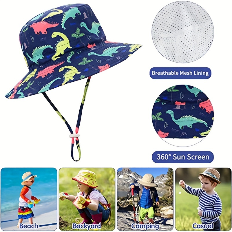 Cute Cartoon Dinosaur Fisherman's Hat Breathable Wide Brim - Temu