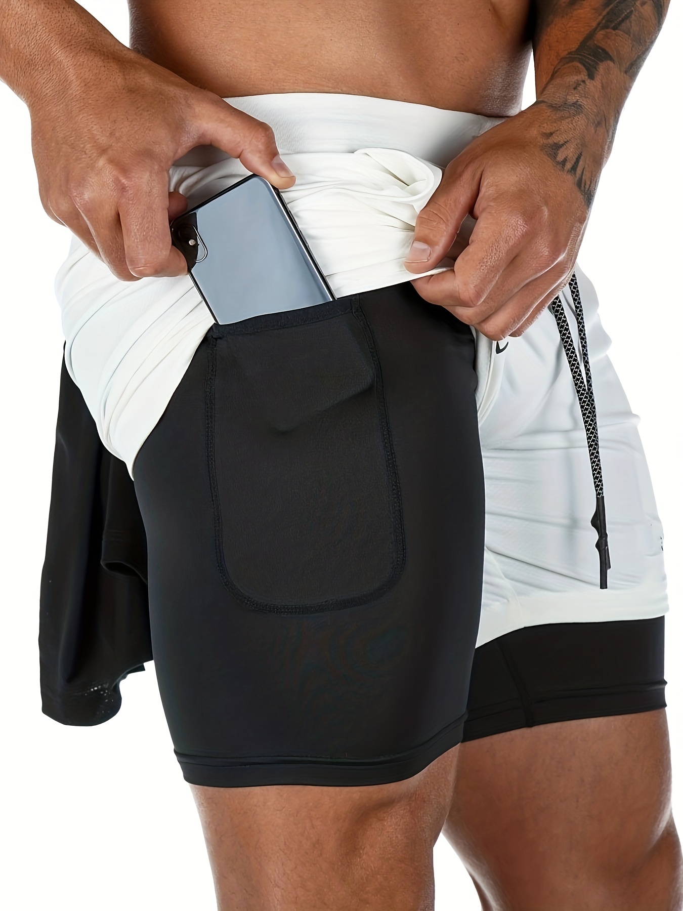 Quick Dry Squat Sports Shorts Men's Casual Pants Running Breathable Fitness Five-point Basketball Pants