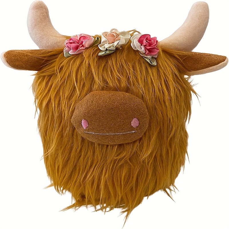 Simulation Highland Cow Family Plush Toys Highland Cow - Temu