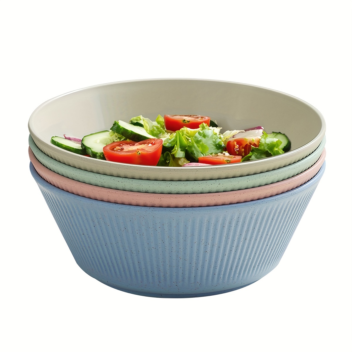 Heat resistant glass Salad Bowl Double layer Serving Bowl - Temu