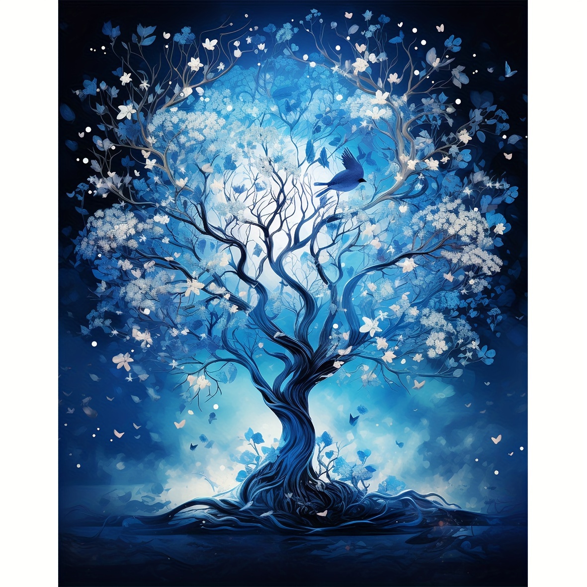 5d Diamond Painting Kits For Adults White Tree Of Life - Temu