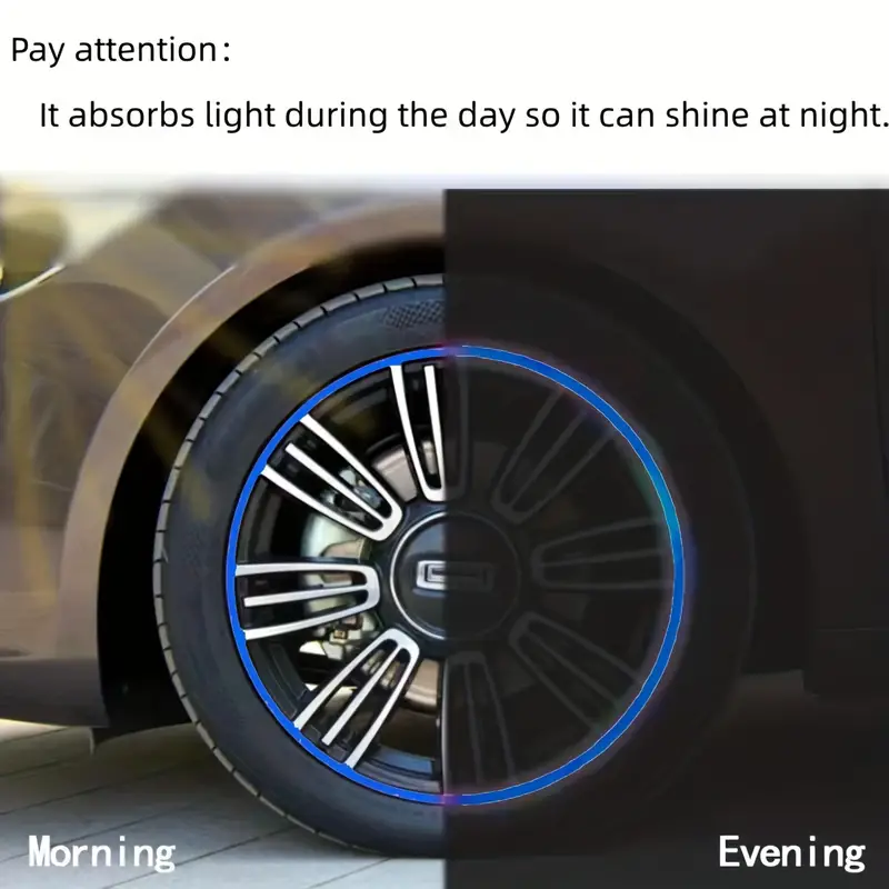 Fluorescent Tire Valve Absorb Light Luminous Cool Car - Temu