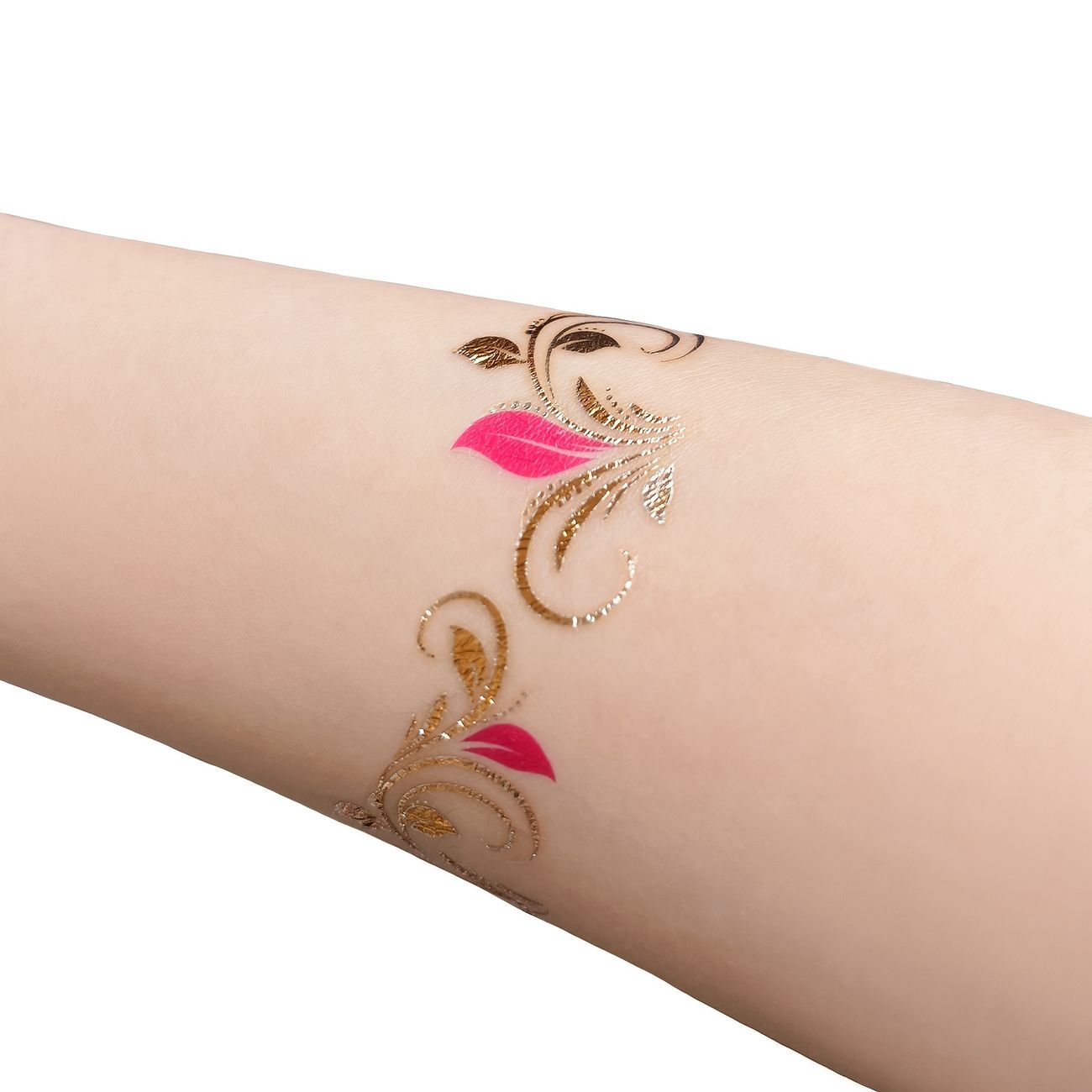 Metallic Temporary Tattoo Gold Silver Eye And Lips Floral Pattern Fake  Tattoos Flash Jewelry Tattoos Waterproof And Long Lasting Boho Style Tattoos  For Women And Girls | Free Shipping For New Users |