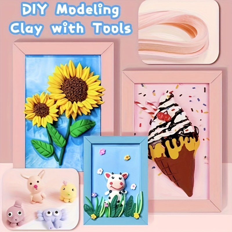 24 Colors Air Dry Clay For Kids With 8 Modelling Clay Tools
