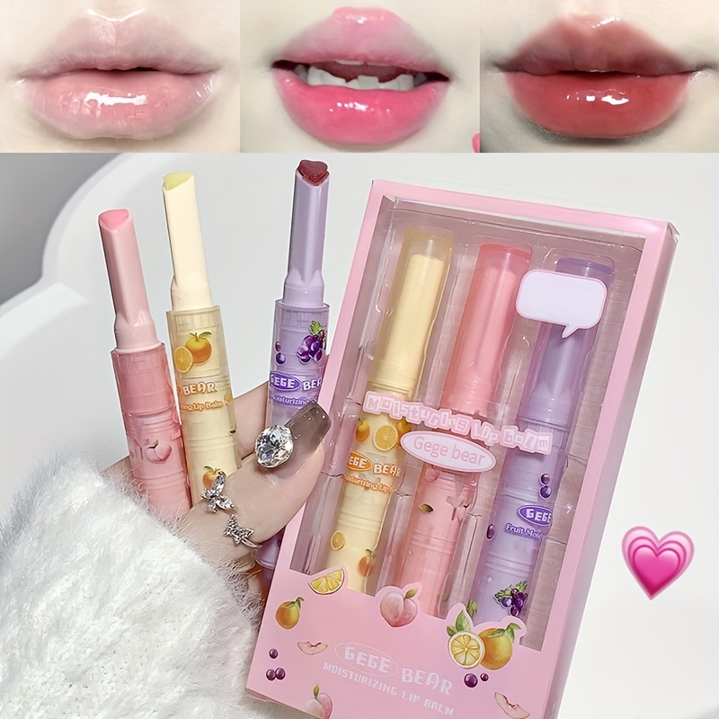 Set of 5 Fruity scented lip balm gloss lipstick Children's Girls Kids  beauty kit