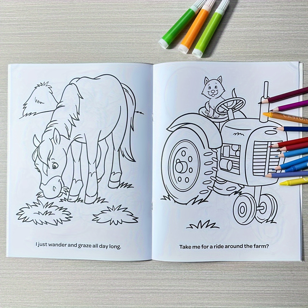 4 Paquetes 20 Páginas Libros Colorear Dibujos Animados Niños - Temu