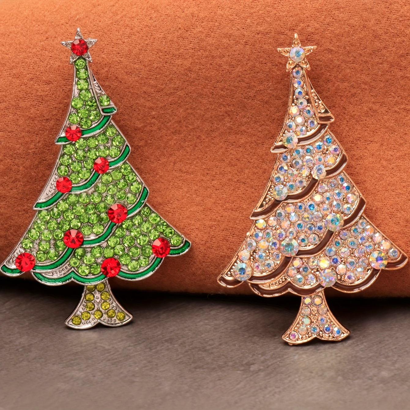  Christmas Pins Crystal Christmas Brooches for Women