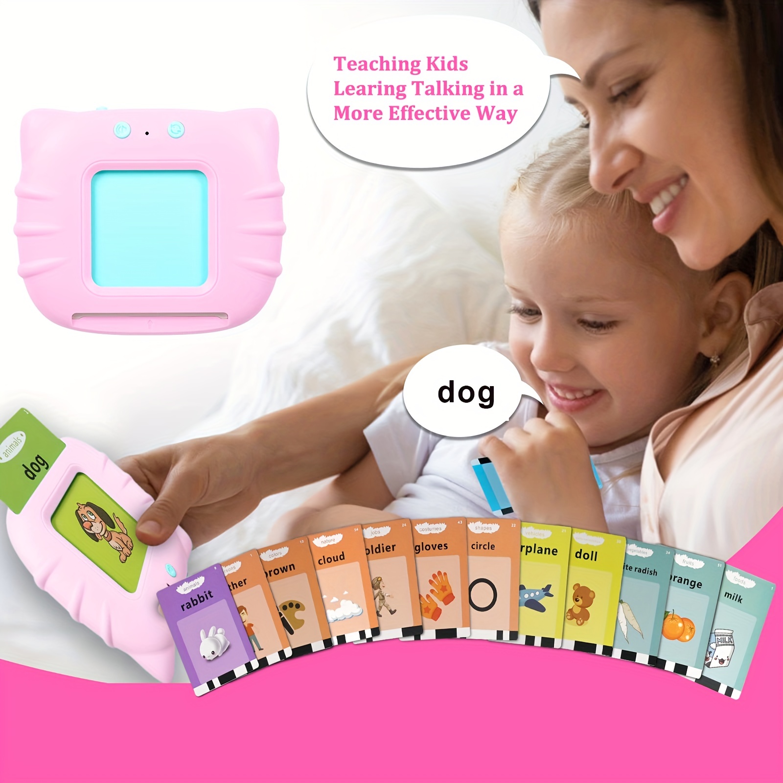 Acheter Cartes Flash parlantes, jouets d'apprentissage pour les tout-petits  de 0 à 3 ans, avec effet sonore, lecture précoce de l'anglais