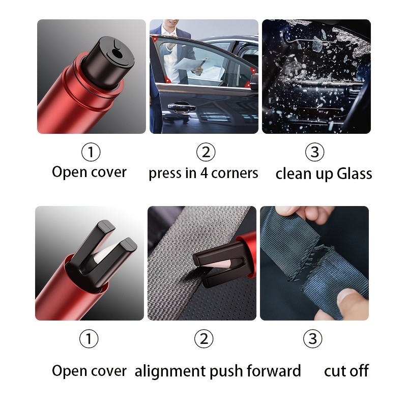 Car Mini Safety Hammer Window Breaker Rescue Kit Life Saving - Temu