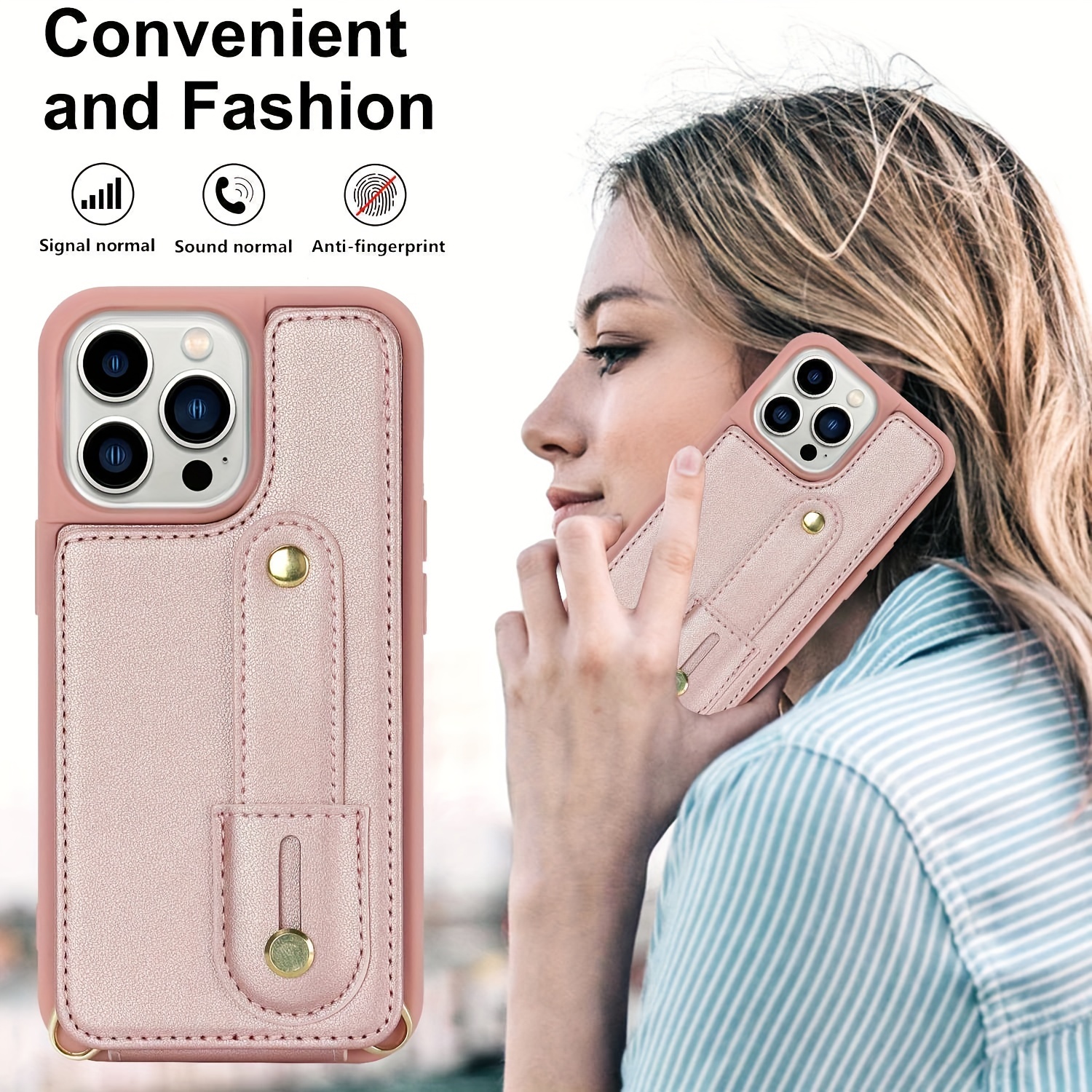 Luxury Leather Wallet Cute Phone Case - For iPhone 14, 13, 12 Pro