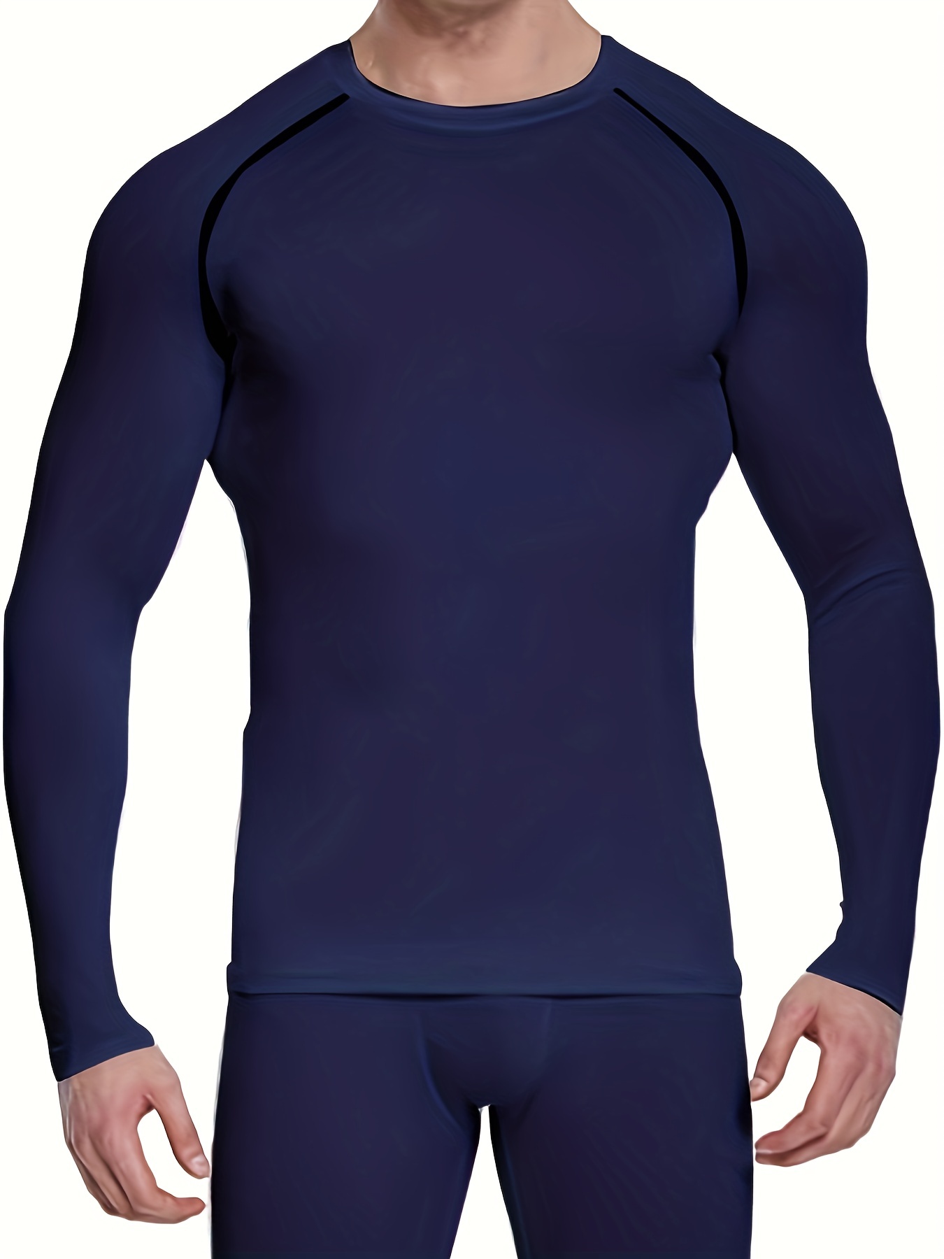 Men's Shark Pattern Workout Shirt, Active High Stretch Breathable