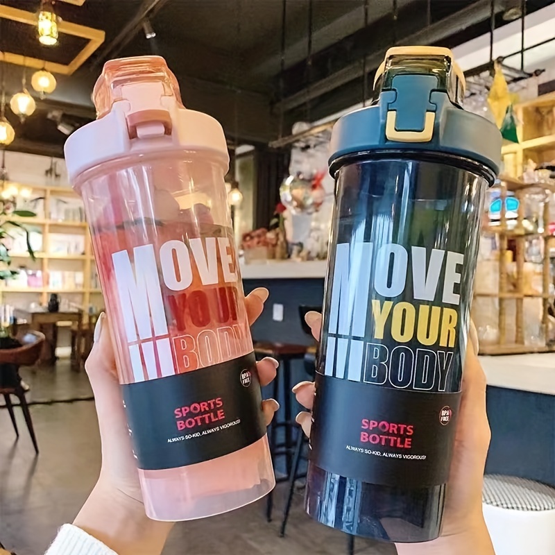 3 Layers Shaker Protein Bottle 550ml Whey Powder Shaker Cup Cute Water  Bottle Sports Fitness Shakel Bottles Vaso Shaker Gym