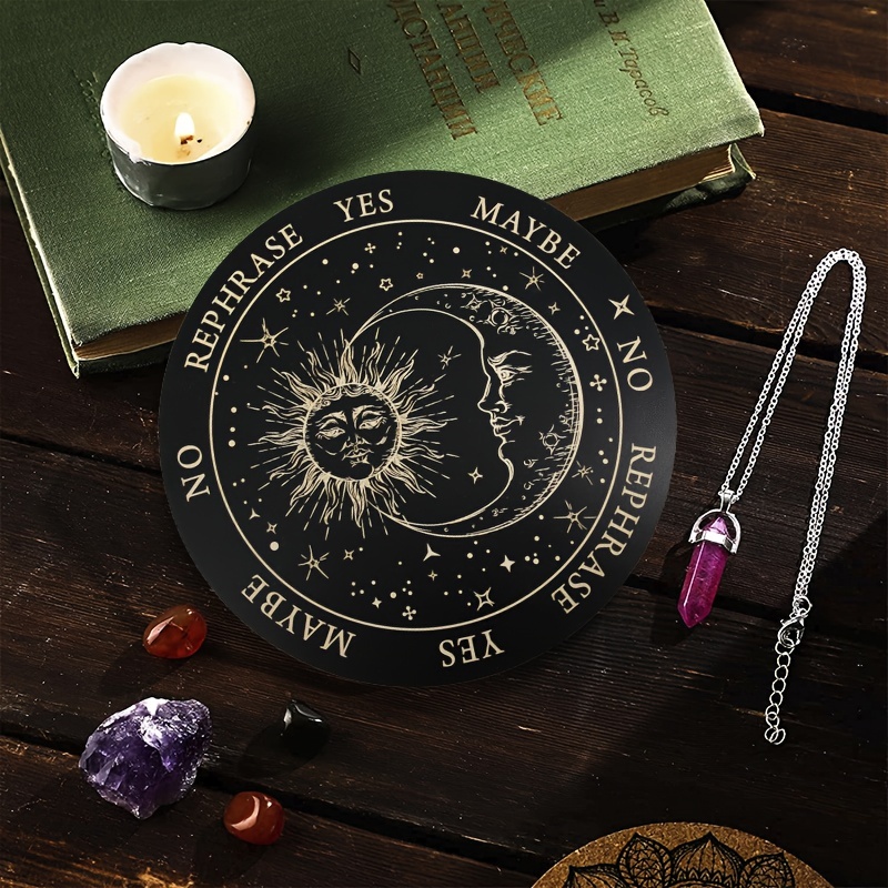 Acheter Planche pendule de 12 pouces-planche en bois de Divination noire- planche magique gravée planche Ouija pour méta de Divination