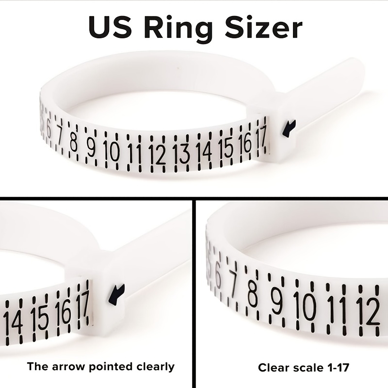 1 PC Ring Sizer Ring Measurement Tool Reusable Finger Size Gauge Ring  Measure Tool Jewelry Measuring Tools 1-17 USA Rings Size Measuring Tools