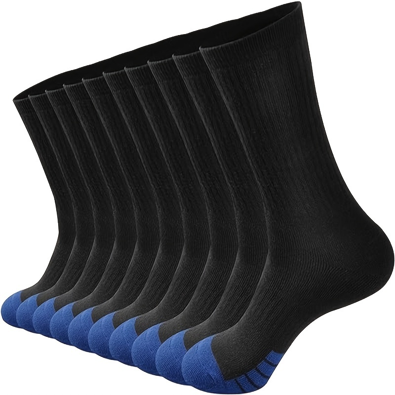 5 Pares Calcetines Compresión Hombre Bloque Color - Temu