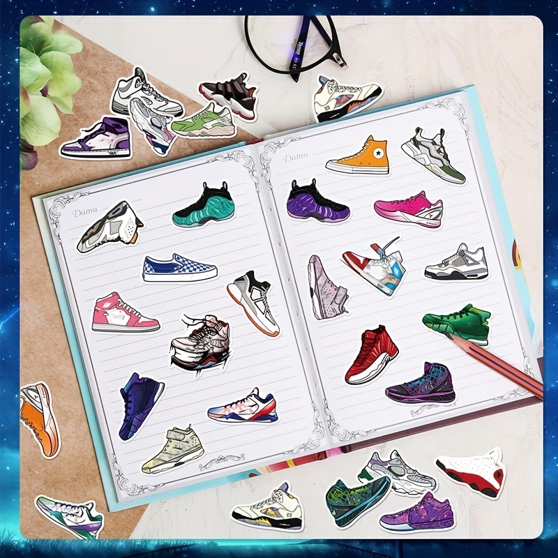  Basketball Shoe Stickers 50 PCS Cool Basketball Shoe