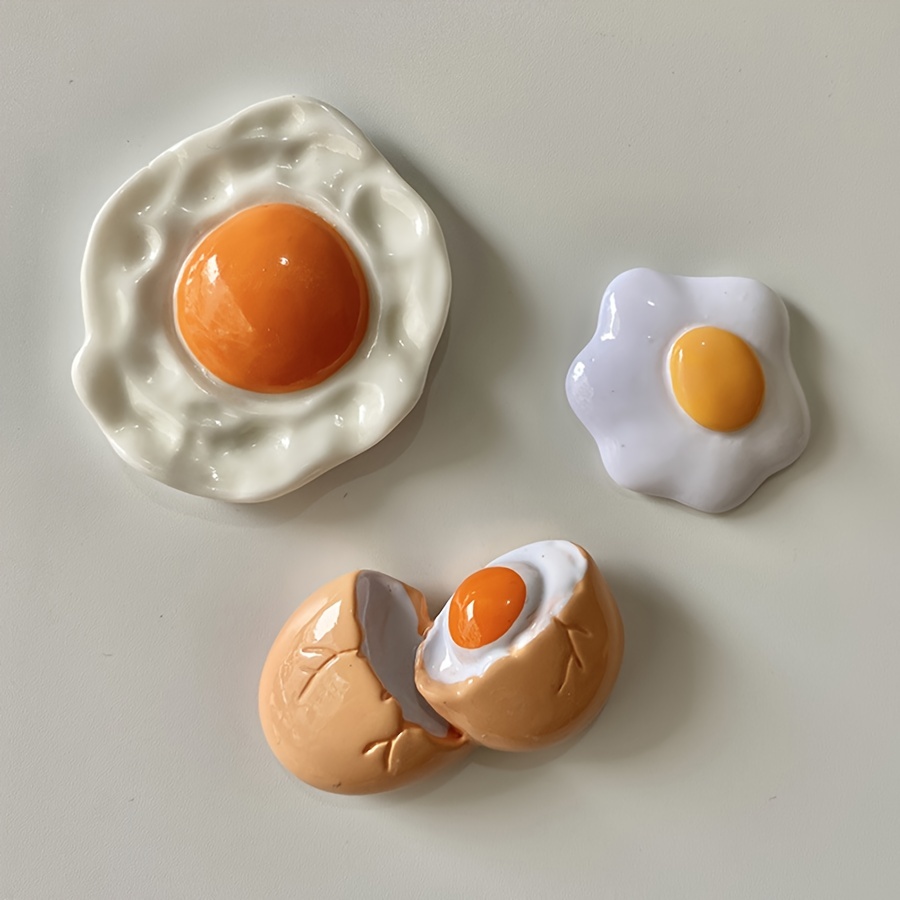 Resin Fried Egg Refrigerator Magnet Cute Food Magnetic - Temu