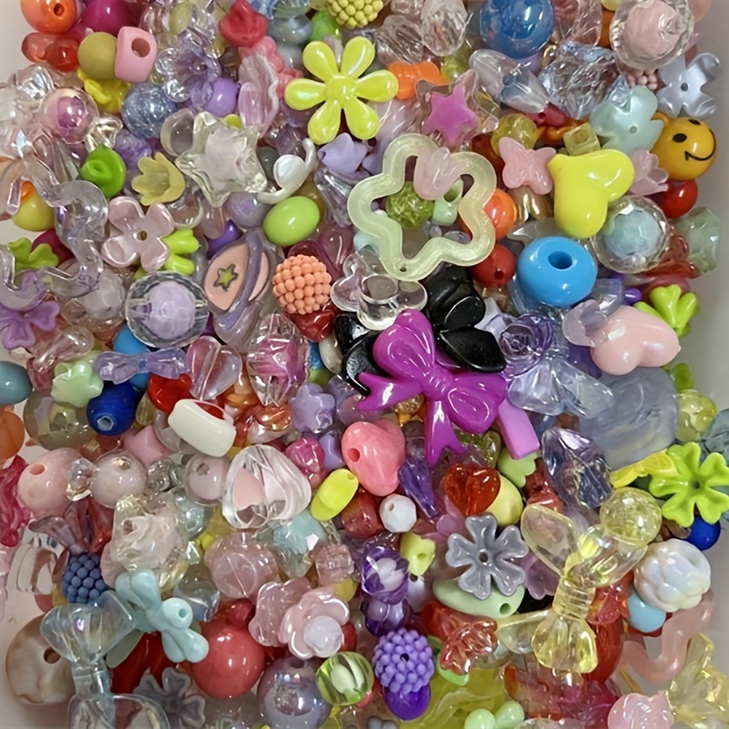 Clear Flat Beads Glass Beads Mixed Colors For Bracelet - Temu