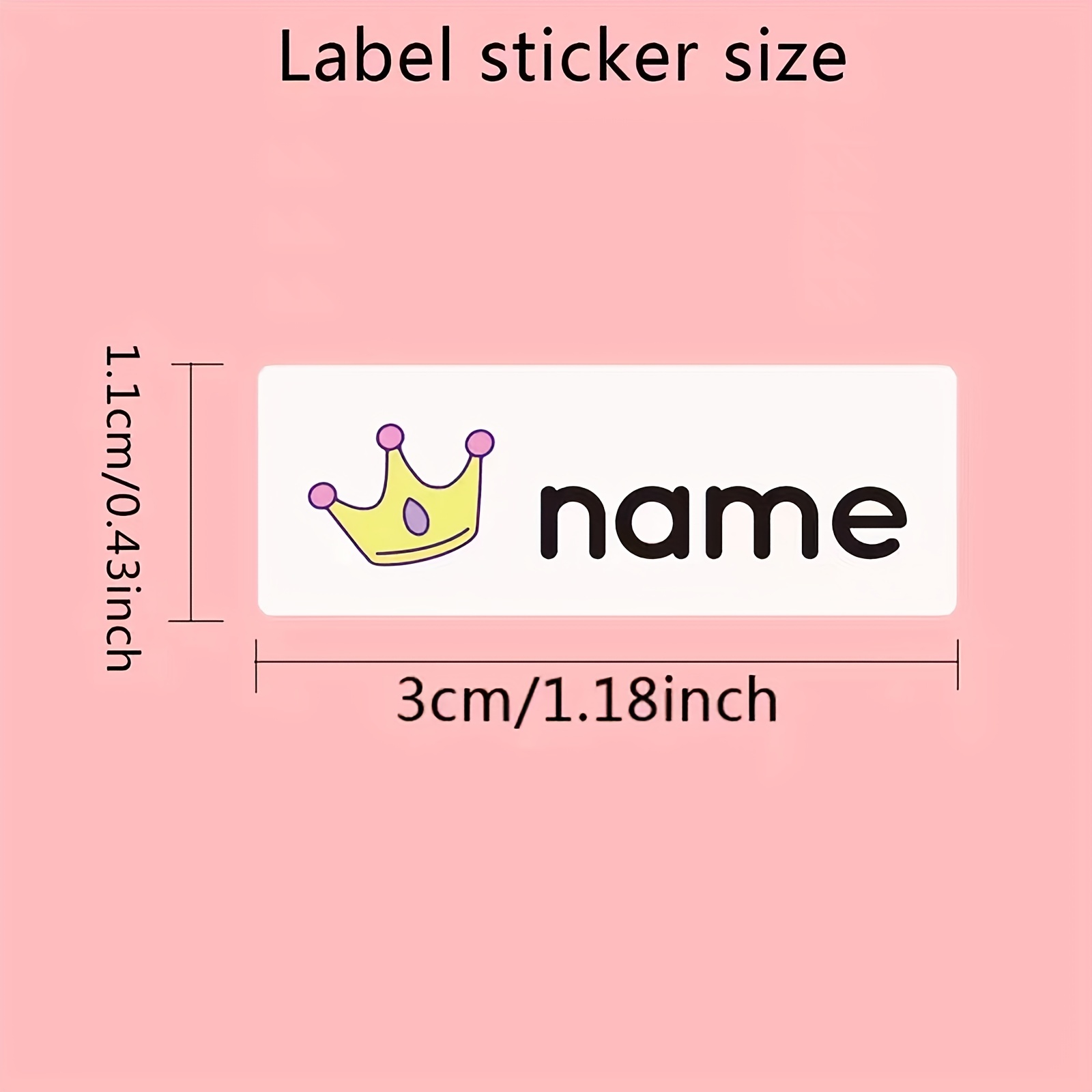 Custom Name Stickers Waterproof Cartoon Pattern Label