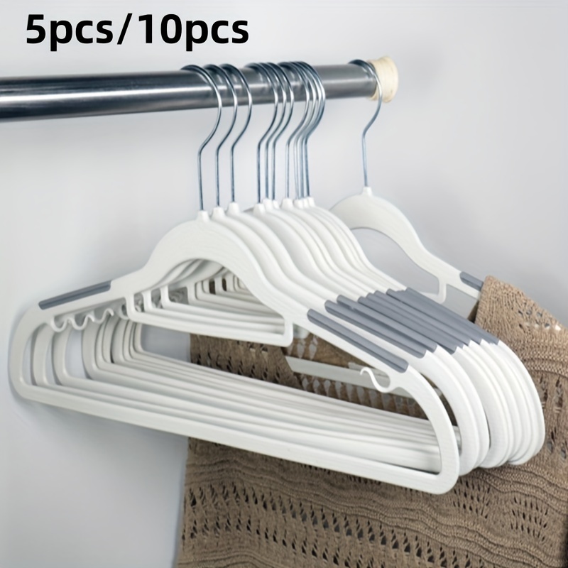 5/10pcs Plastic Clothes Hanger Household Anti-slip Clothes Hanger