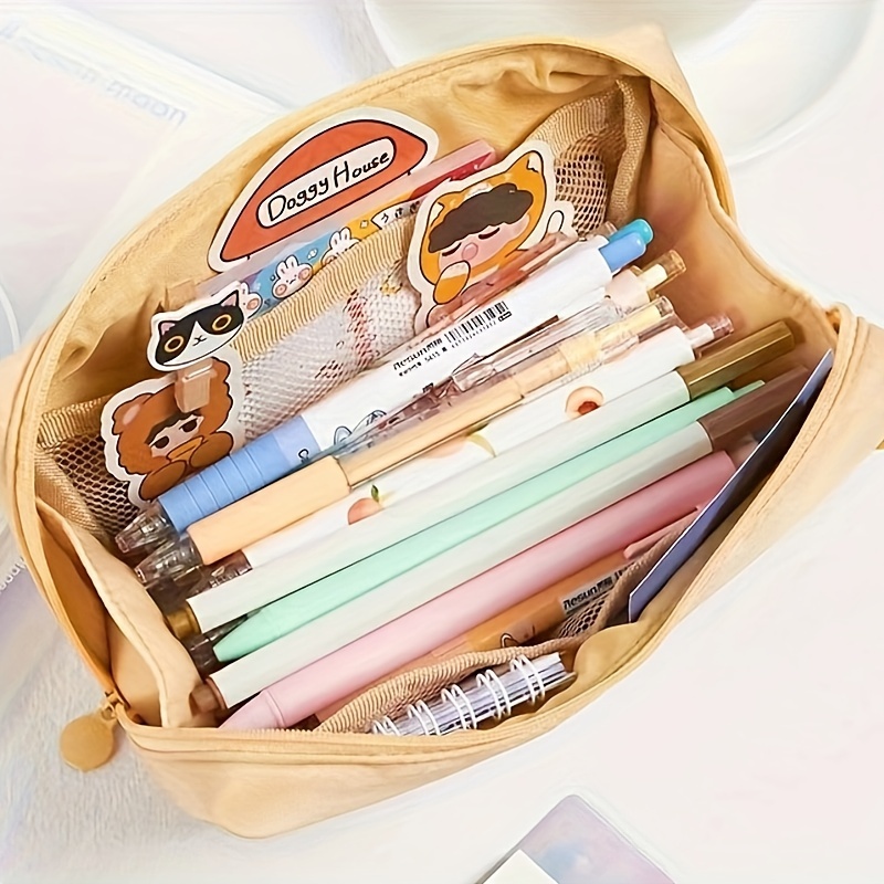 Pencil case small fresh simple large capacity stationery bag