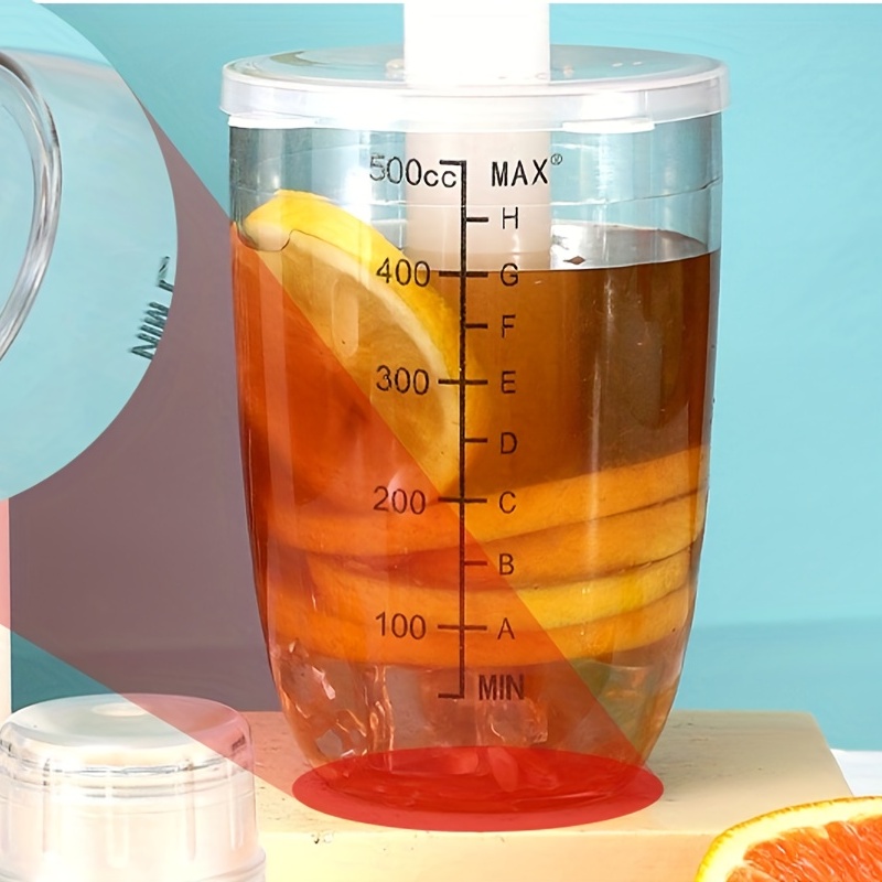 Transparent Shaker Cup With Scale Marks - Splash-proof Design For Drinks,  Handheld Milk Tea Shaker, Lemon Tea Making Tool - Anti-shock &  Explosion-proof