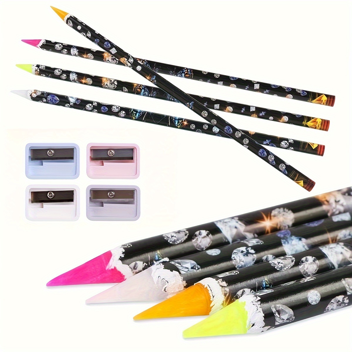 4 Pcs Wax Rhinestone Pickers Pencil Wax Pencil Set For Rhinestones Gem  Dotting Crystal Pick Up Tools Rhinestone Tool