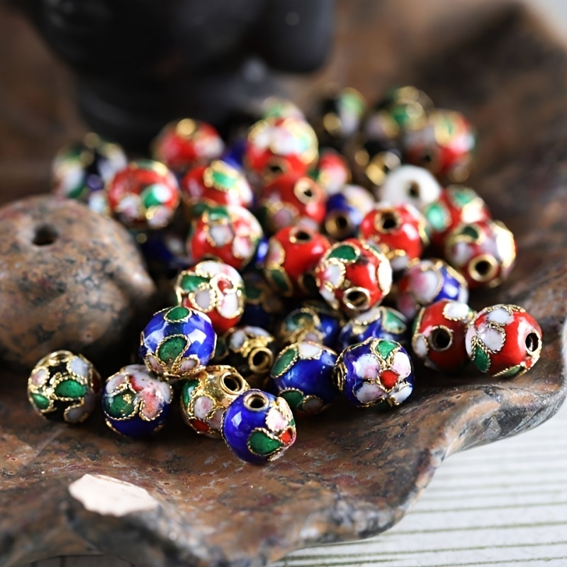 Cloisonne Enamel Loose Spacer Beads Jewelry Making Handmade - Temu