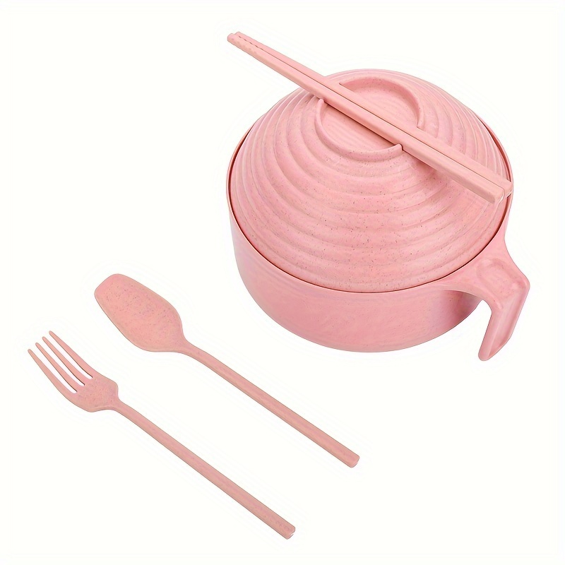 Wheat straw Lunch Box With Spoon & Fork - Brilliant Promos - Be