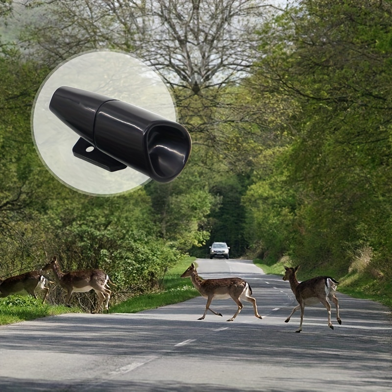 Black Universal Elk Deer Animal Alert Warning Whistles Ultrasonic 4 Car  Truck