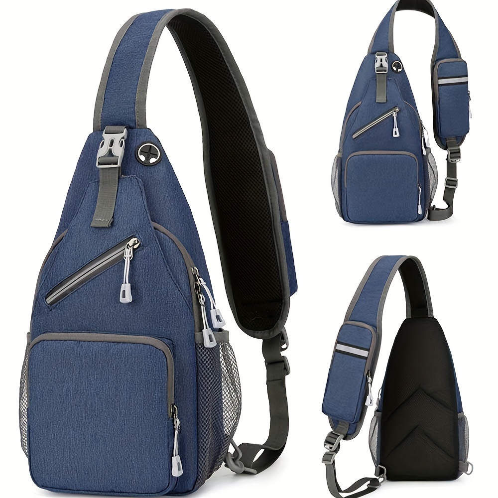 TEMU 1 ud. Bolso bandolera para con correa de ajustable, mochila de , bolso de pecho, mochila de viaje para senderismo, regalo de Navidad