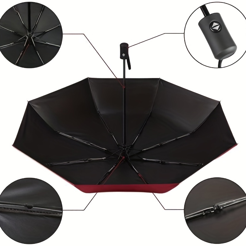 Portable Windproof Travel Umbrella Compact Lightweight Automatic Umbrella