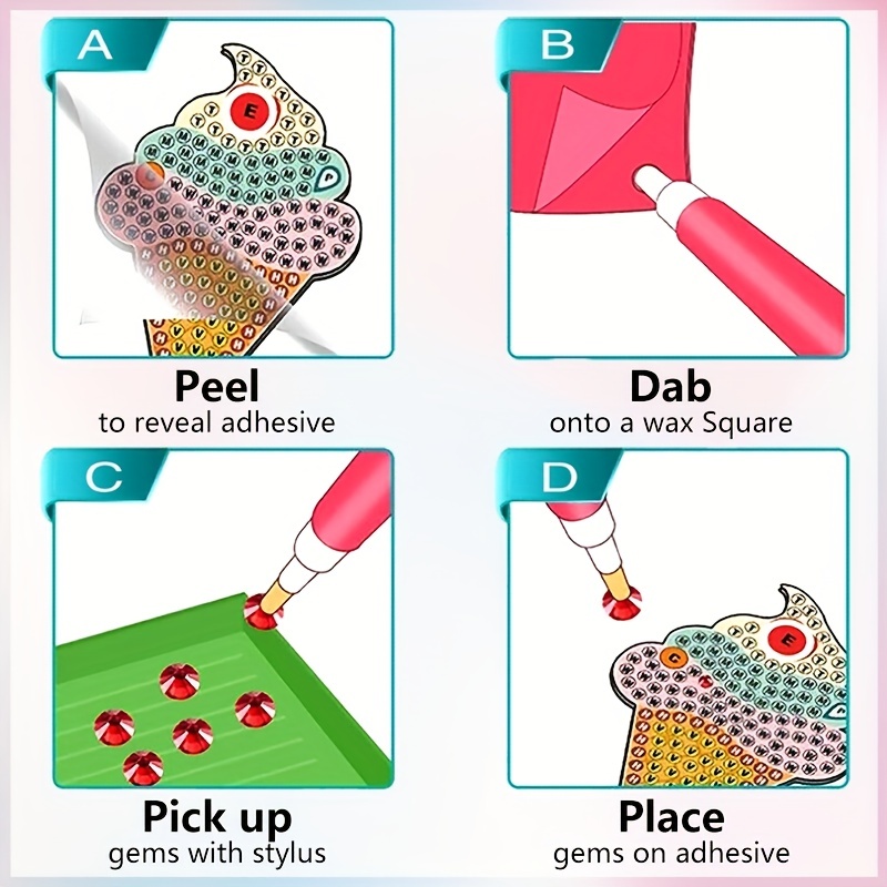 Peinture au diamant pour enfants, autocollant de gemme mosaïque