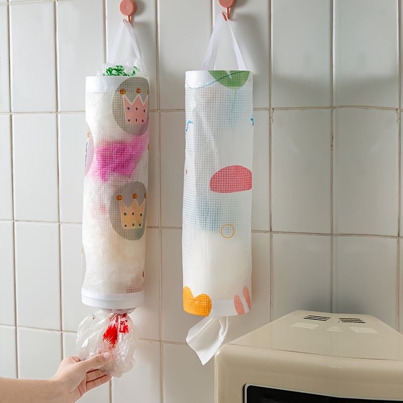Plastic Bag Holder Dispensers, Polyester Folding Garbage Bags Hanging  Storage Bag Trash Bags Holder Organizer Recycling Grocery Pocket Containers  For Home - Temu