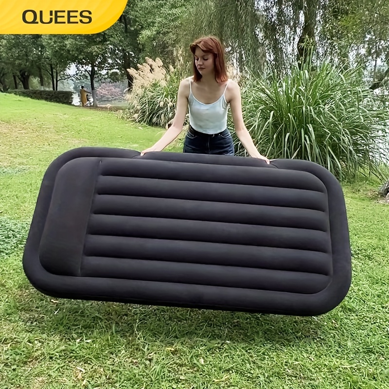 Portable Automatic Inflatable Air Cushion Bed Camping Tent Inflatable  Mattress Thickened Pvc Flocking Bed Outdoor Camping Lunch Break - Sports &  Outdoors - Temu