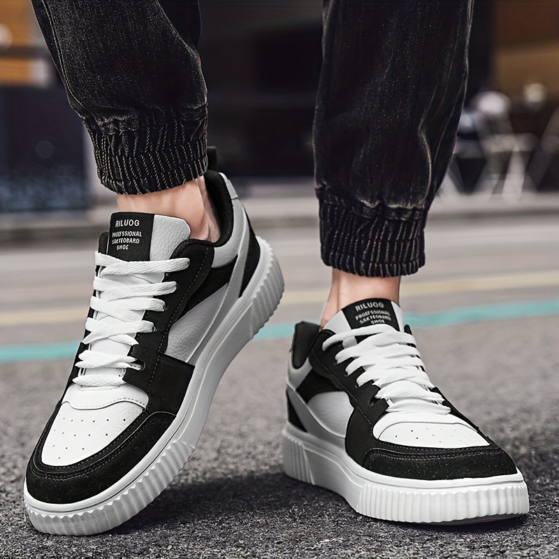 Mens Color Block Trendy Canvas Shoes Fashion Non Slip Skate Shoes Mens Sneakers  2023 New, Buy More, Save More