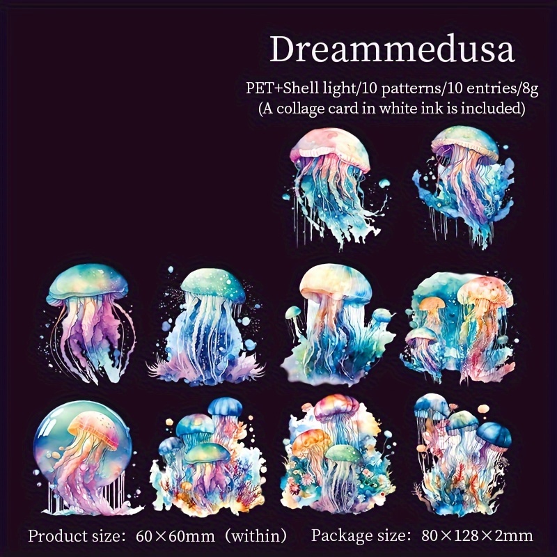 Jellyfish Fantasy Stickers 20pcs