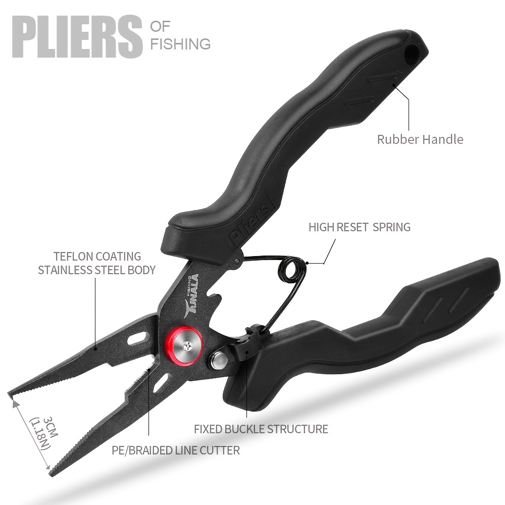 Multifunctional Fishing Pliers Grip Cut Lines Split Ring - Temu